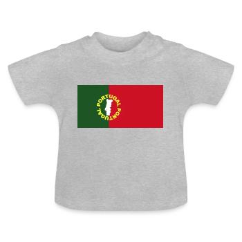 Le Portugal aux couleurs du drapeau portugais - T-shirt bio col rond Bébé - gris chiné - Devant