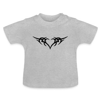 Tribal - T-shirt bio col rond Bébé - gris chiné - Devant