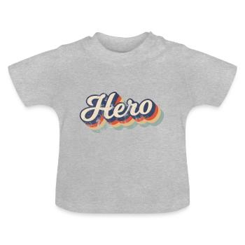 Hero Hero Retro Design vintage - T-shirt bio col rond Bébé - gris chiné - Devant