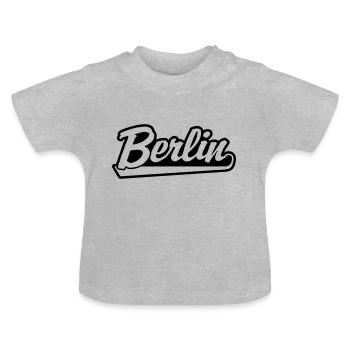 berlin - T-shirt bio col rond Bébé - gris chiné - Devant