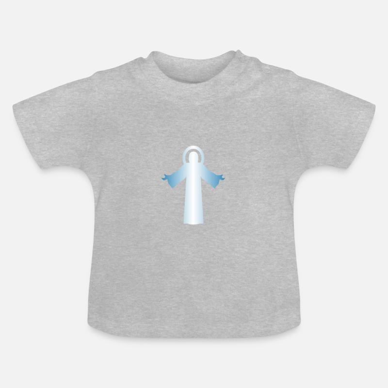 Jésus - T-shirt bio col rond Bébé - gris chiné