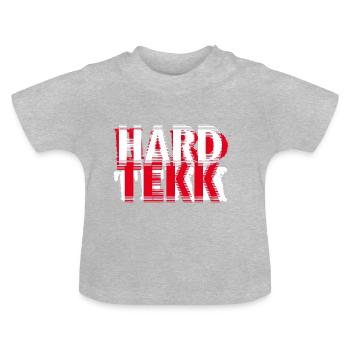 Hard Tekk - T-shirt bio col rond Bébé - gris chiné - Devant