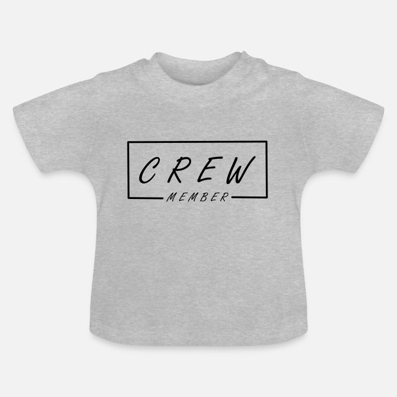 Membres d’équipage - T-shirt bio col rond Bébé - gris chiné