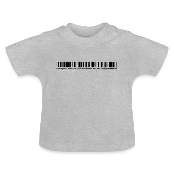 Copyright par amour de maman et papa - T-shirt bio col rond Bébé - gris chiné - Devant