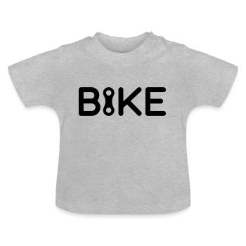 Bike chain link bicycle - Baby Organic T-Shirt with Round Neck - heather grey - Front
