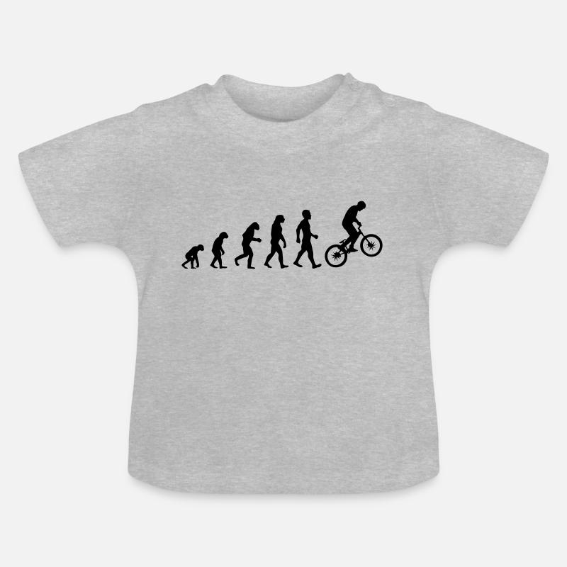 Vélo BMX Evolution - T-shirt bio col rond Bébé - gris chiné
