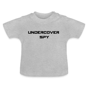Undercover-Spion - Baby Bio-T-Shirt mit Rundhals - Grau meliert - Vorne