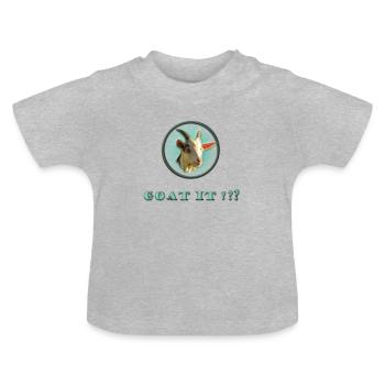 chèvre - chèvre - T-shirt bio col rond Bébé - gris chiné - Devant