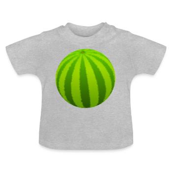 melon - T-shirt bio col rond Bébé - gris chiné - Devant