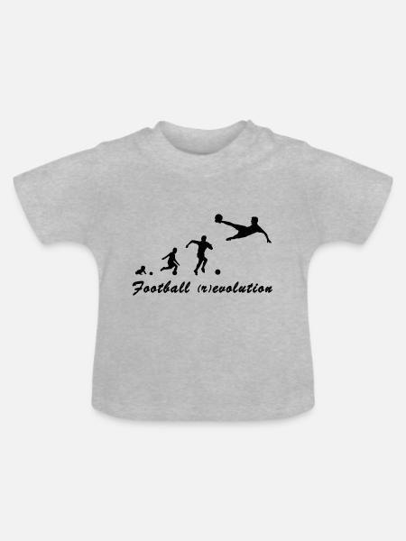 Football (r) évolution - T-shirt bio col rond Bébé - gris chiné