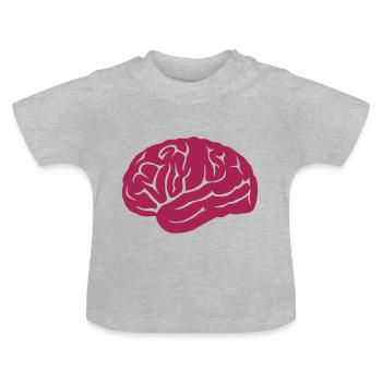 Gehirn Gehirn 14 - Baby Bio-T-Shirt mit Rundhals - Grau meliert - Vorne