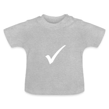 haken - Baby Bio-T-Shirt mit Rundhals - Grau meliert - Vorne