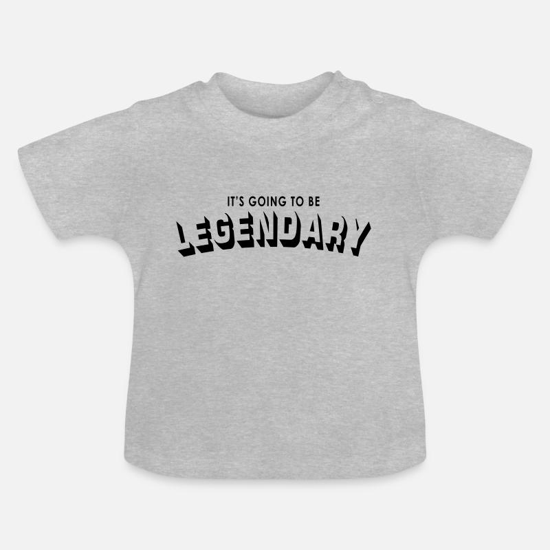 it's going to be legendary - Baby Bio-T-Shirt mit Rundhals - Grau meliert