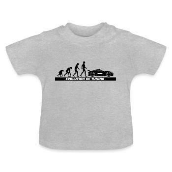 evolution of tuning / Auto Tuning Design - Baby Bio-T-Shirt mit Rundhals - Grau meliert - Vorne