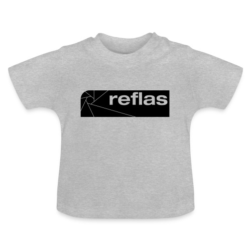 Reflas Clothing Black/Gray - Maglietta ecologica con scollo rotondo per neonato