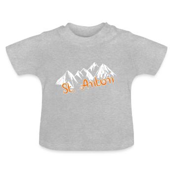 St. Anton - T-shirt bio col rond Bébé - gris chiné - Devant
