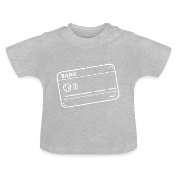 carte de crédit - T-shirt bio col rond Bébé - gris chiné - Devant