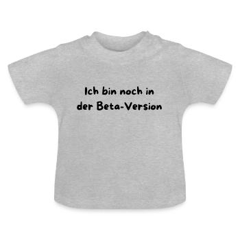 Beta-Version - Baby Bio-T-Shirt mit Rundhals - Grau meliert - Vorne