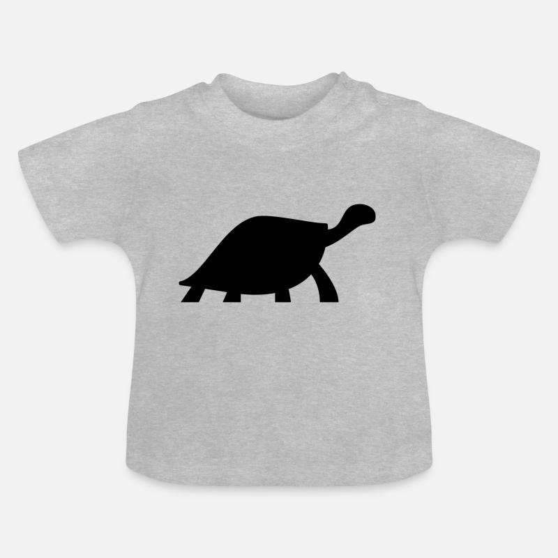 tortue - T-shirt bio col rond Bébé - gris chiné