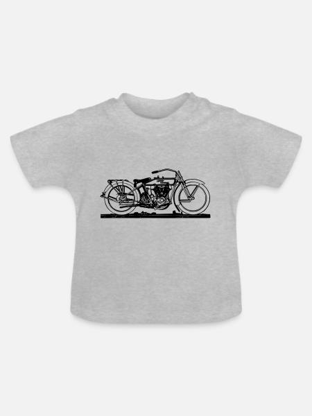 Moto - T-shirt bio col rond Bébé - gris chiné
