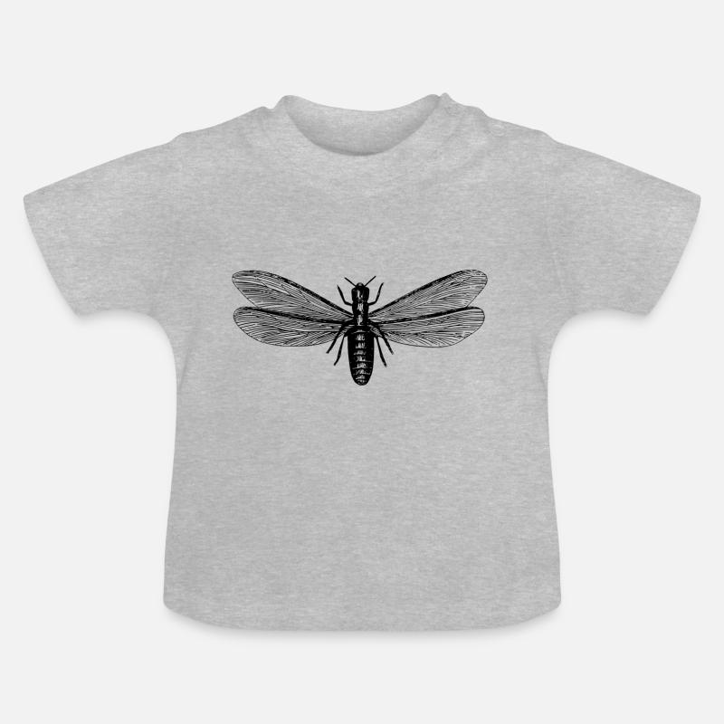 Insecte - T-shirt bio col rond Bébé - gris chiné