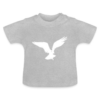 Greif Greifvogel Adler Falke Habicht Bussard - Baby Bio-T-Shirt mit Rundhals - Grau meliert - Vorne
