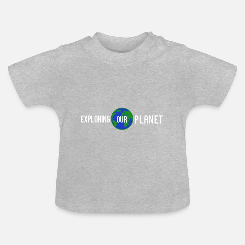 Globetrotters - Explorer notre planète - T-shirt bio col rond Bébé - gris chiné