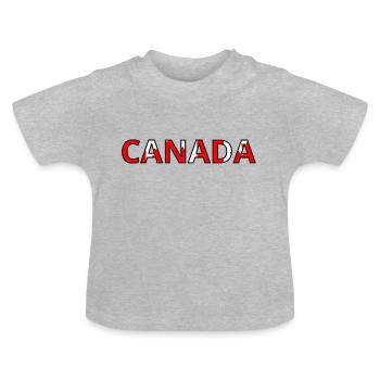 Kanada Flagge - Baby Bio-T-Shirt mit Rundhals - Grau meliert - Vorne