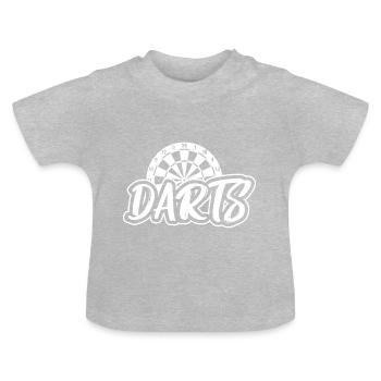 Jeu de fléchettes - T-shirt bio col rond Bébé - gris chiné - Devant
