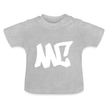 MC - HipHop, Rap, Graffiti - Baby Bio-T-Shirt mit Rundhals - Grau meliert - Vorne