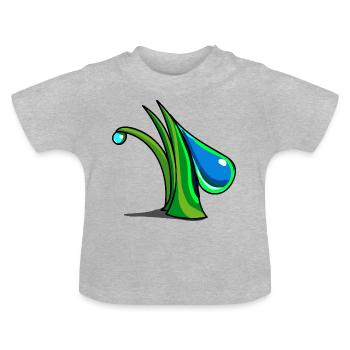 Plant / environment and eco - Baby Organic T-Shirt with Round Neck - heather grey - Front