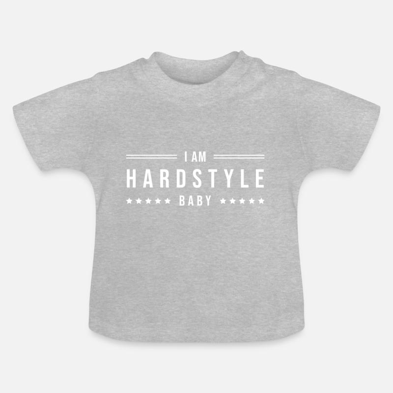 Je suis hardstyle bébé - T-shirt bio col rond Bébé - gris chiné
