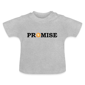 Bitcoin est une promesse - T-shirt bio col rond Bébé - gris chiné - Devant