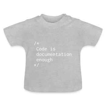 Code Coder Programmierer Developer Entwickler - Baby Bio-T-Shirt mit Rundhals - Grau meliert - Vorne