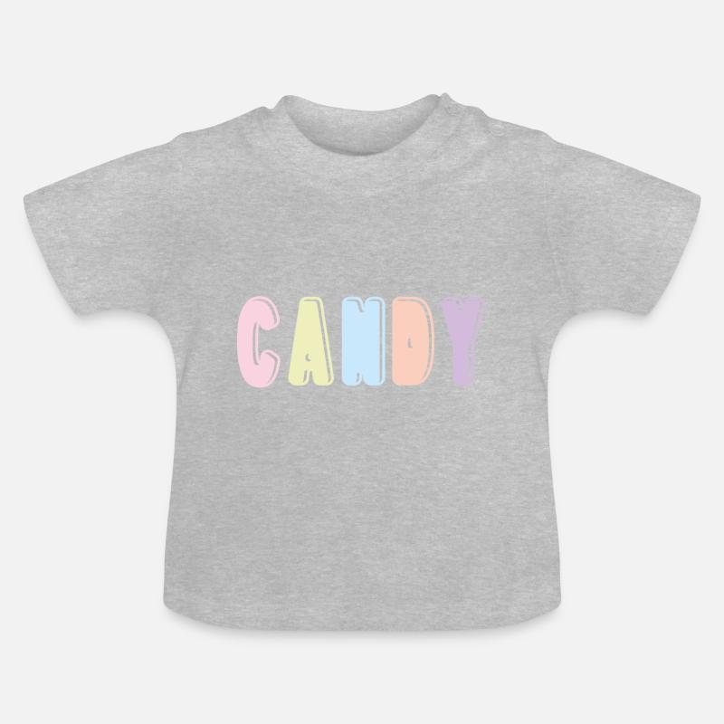 Candy - T-shirt bio col rond Bébé - gris chiné