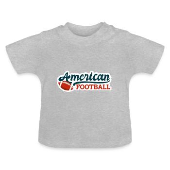 Football américain disant idée cadeau de texte - T-shirt bio col rond Bébé - gris chiné - Devant
