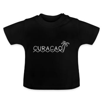 Curacao - Baby Organic T-Shirt with Round Neck - black - Front