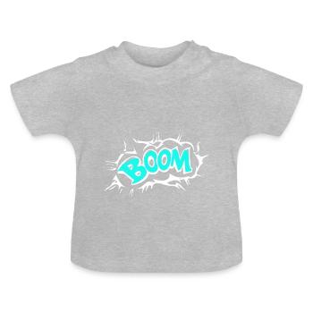 Comic BOOM - Baby Bio-T-Shirt mit Rundhals - Grau meliert - Vorne