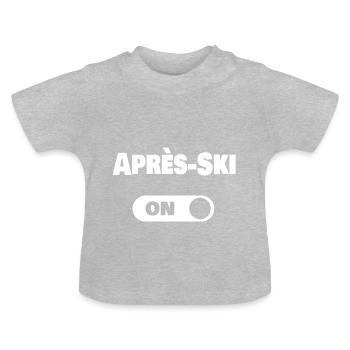 Apres Ski - Baby Bio-T-Shirt mit Rundhals - Grau meliert - Vorne