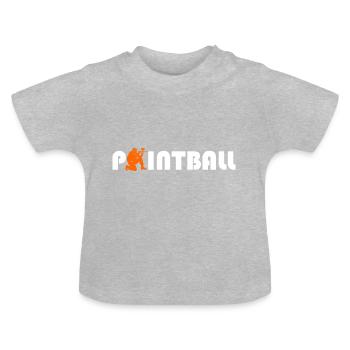 Paintball - Baby Bio-T-Shirt mit Rundhals - Grau meliert - Vorne