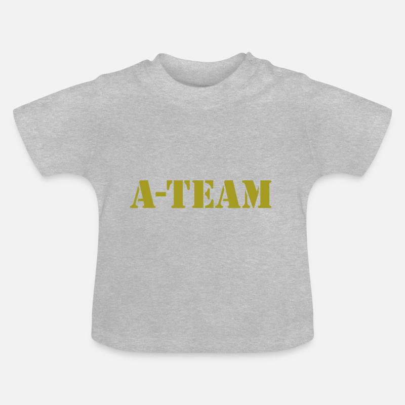 A-Team - Baby Bio-T-Shirt mit Rundhals - Grau meliert