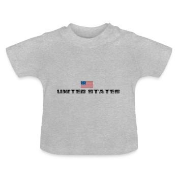 USA - Baby Bio-T-Shirt mit Rundhals - Grau meliert - Vorne