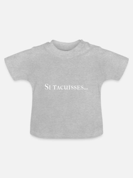 Si tacuisses Latein Philosoph Philosophie Lehrer - Baby Bio-T-Shirt mit Rundhals - Grau meliert