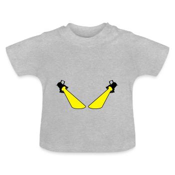 Scheinwerfer Spotlight - Baby Bio-T-Shirt mit Rundhals - Grau meliert - Vorne