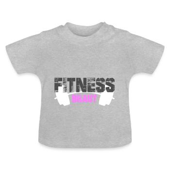 Fitness | Fitness | Fitness | Fitness | Fitness | - Baby Bio-T-Shirt mit Rundhals - Grau meliert - Vorne