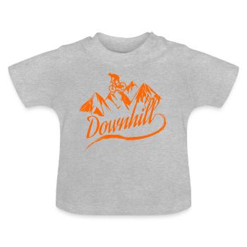 Downhill - T-shirt bio col rond Bébé - gris chiné - Devant