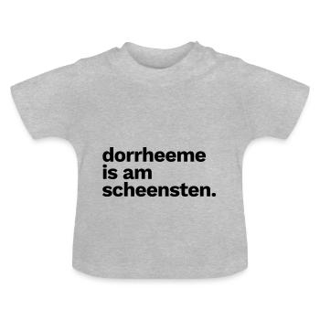 énonciations drôles Saxony home Saxon Saxon - T-shirt bio col rond Bébé - gris chiné - Devant
