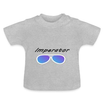 emperor - Baby Organic T-Shirt with Round Neck - heather grey - Front