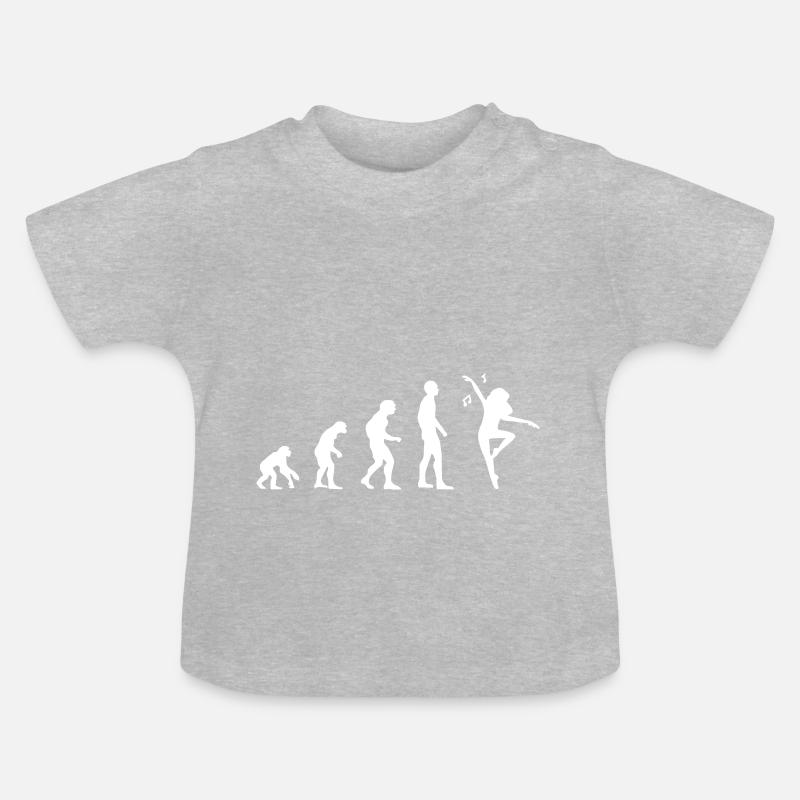 Evolution Ballet Danseuse - T-shirt bio col rond Bébé - gris chiné
