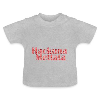 Hack Mett - Baby Organic T-Shirt with Round Neck - heather grey - Front